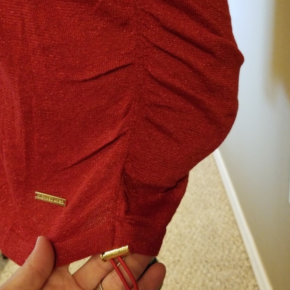 Michael Kors red sparkly lightweight sweater M - Picture 4 of 7